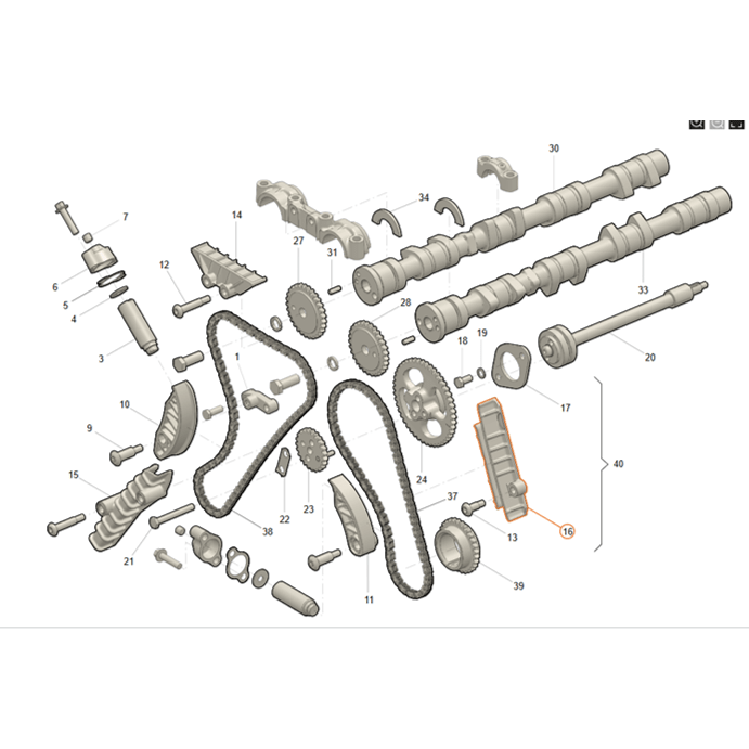 Timing Chain Guide Set 2.7L UAZ Engine - Bukhanka Modern & Hunter & 469 - 04090410061 5000 0409041006160006000 04090410061000 - - UAZ spare parts