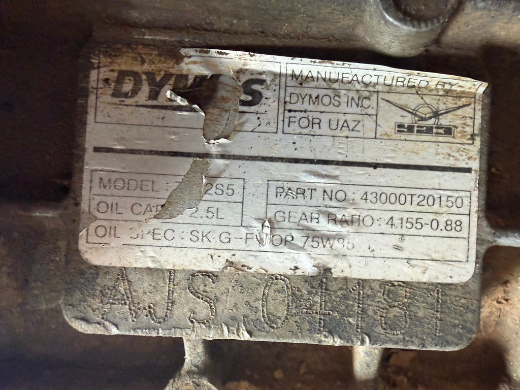 Dymos 5-speed gearbox – Hunter (Modern), Profi & Patriot – Used – OEM 31630017000101 - - UAZ spare parts
