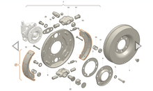 Carregar imagem no visualizador da Galeria, Handbrake Shoe (set of 2) – Bukhanka (Classic &amp; Modern) and Hunter/469 (Classic and Modern) – OEM 006900350701400 - Brake system - UAZ spare parts