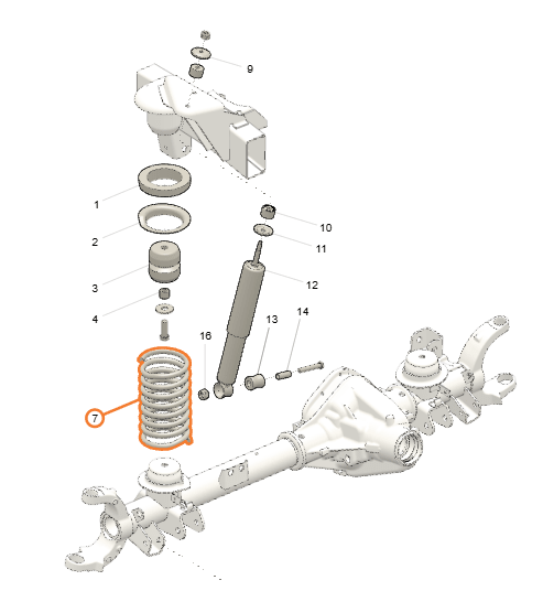 Springs front axl per piece - Patriot (2.7L) and Profi (2.7L) - OEM 316300473705100 - - UAZ spare parts