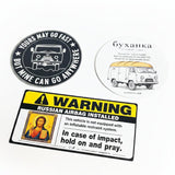 UAZPARTS Sticker Pack #2 – 3 Collectible UAZ & Bukhanka Stickers
